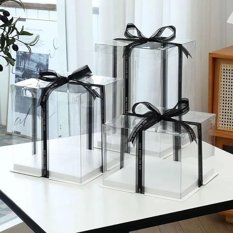 生日蛋糕盒手提网红双层加高礼零食透明蛋糕盒包装礼物送男女朋友