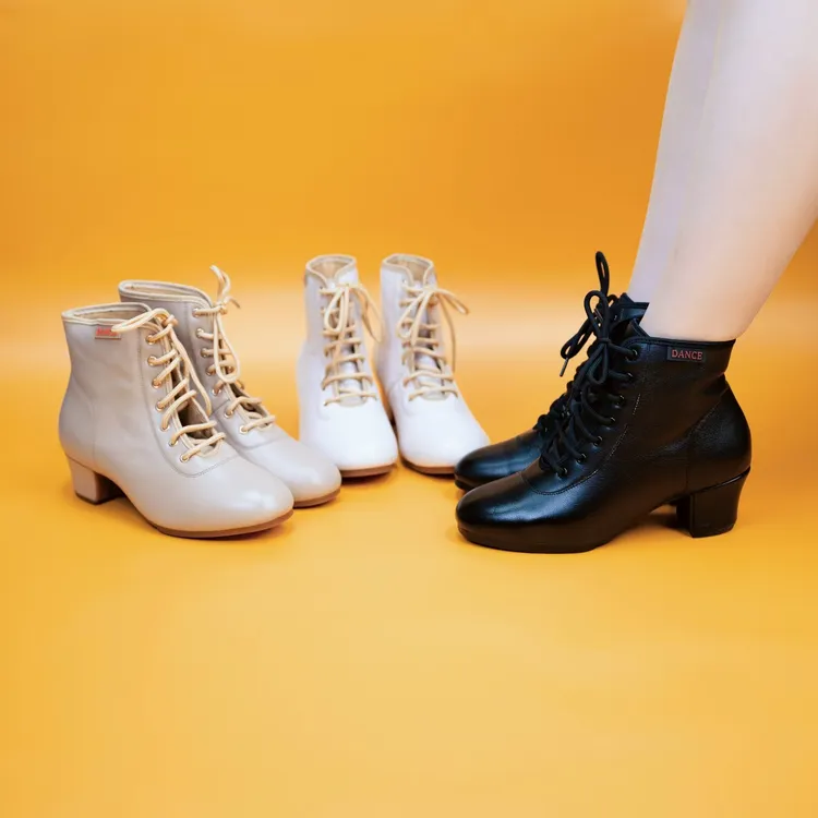 秋冬女靴真皮成人女士广场舞摩登舞鞋交谊舞水兵舞鞋368-3