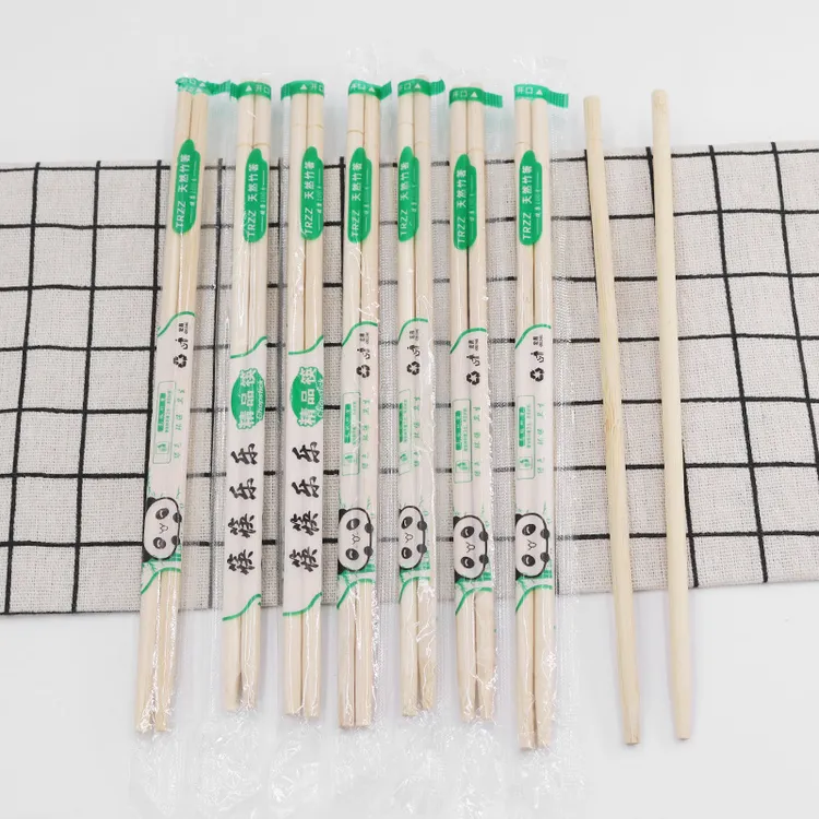 一次性筷子家用商用高档酒店方便筷熊猫环保快餐店结婚连体双生筷