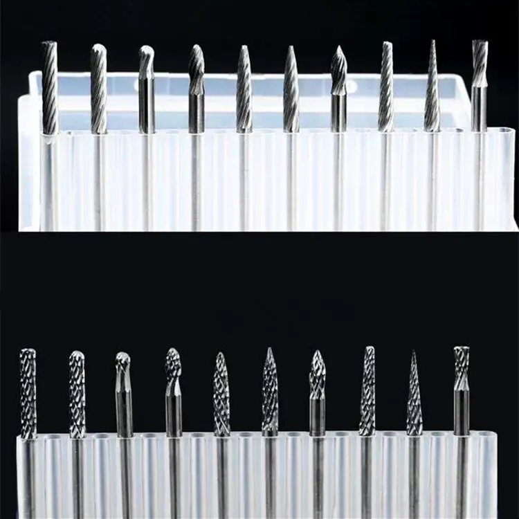 3mm钨钢锉刀硬质合金旋转锉双纹铣刀核桃胡桃打磨头木雕铜器抛光