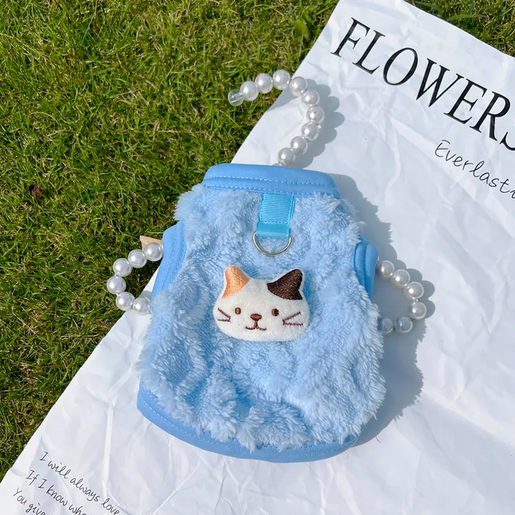 狗狗衣服冬季泰迪比熊博美小型犬宠物秋冬加绒加厚牵引绒衣猫咪