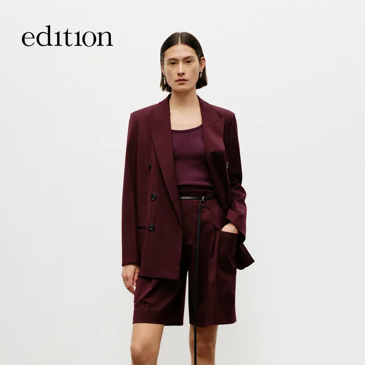 【明星同款】edition款复古红棕色女绅士西装#EBD3BLA002
