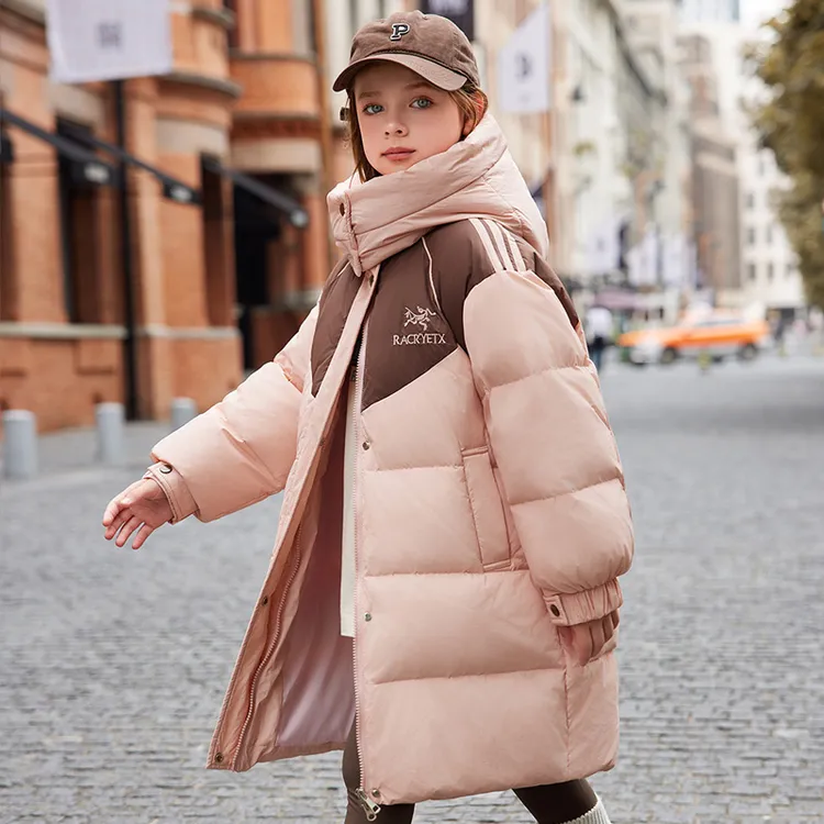 儿童羽绒服女童中长款2024新款洋气中大童冬季童装加厚女孩外套