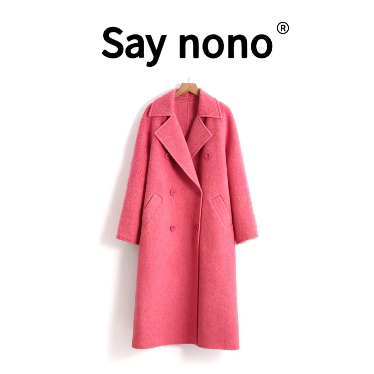 懒猫nono│Saynono 干练时尚经典款翻领大衣外套/A18923