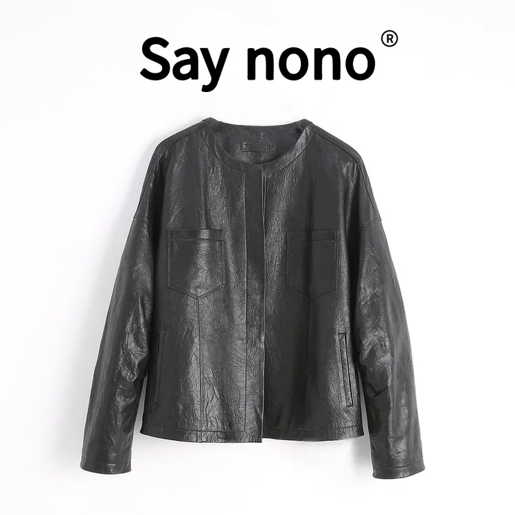 懒猫nono│Saynono 肌理感＿升级版订制冰霸里衬小羊皮外套24075