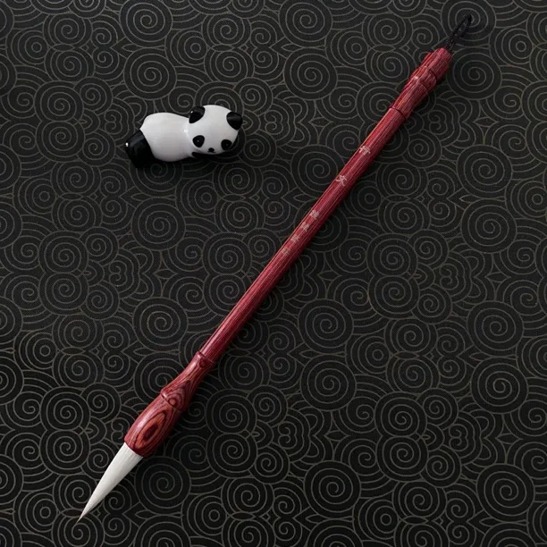 【行文】出锋4.5cm 口径1.2cm 高品兼毫毛笔 书法国画大师作品笔锋