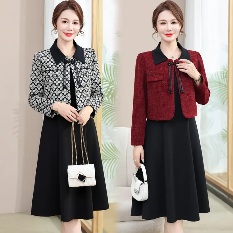 中年人妈妈40-50岁秋装套装新款高贵中老年女装春秋中老年女装
