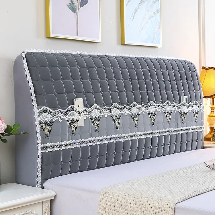 简约时尚加厚床头罩套全包通用防尘保护罩木板软包皮床头靠背套