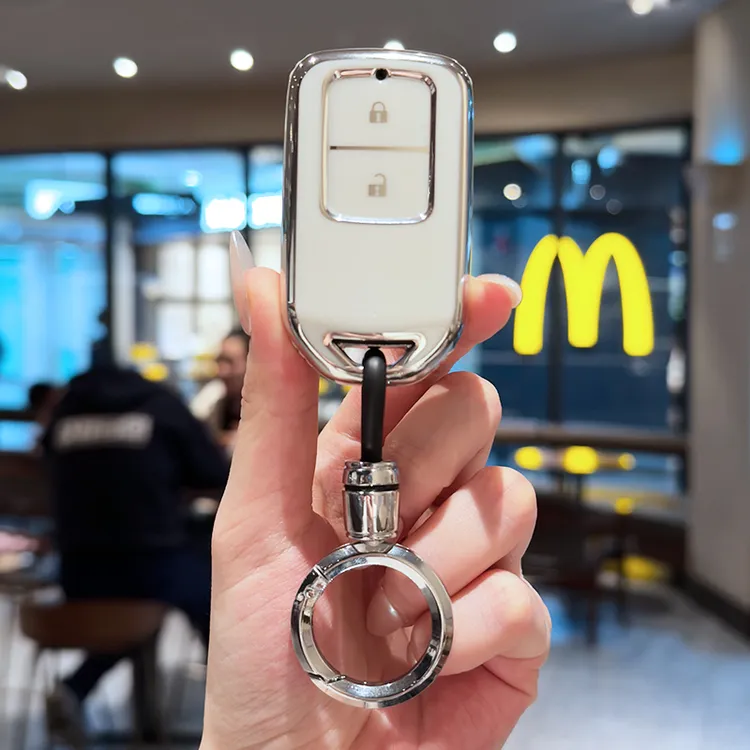 专用于本田汽车钥匙套xrv缤智飞度LIFE杰德女士crv网红包扣保护壳