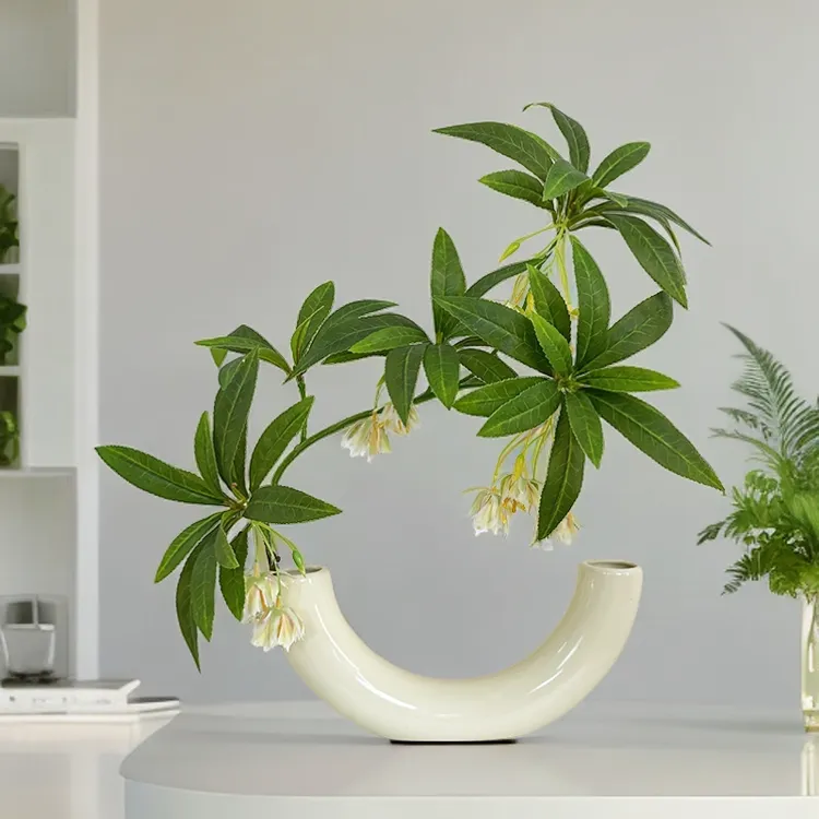 北欧现代仿真花假花长枝水石榕花室内绿植园林造景家居装饰花束