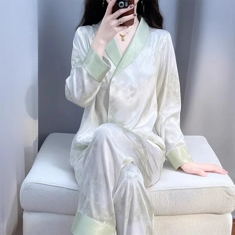 TPVL正品原创睡衣女水光绸2025新款爆款冰丝春秋季长袖家居服套装