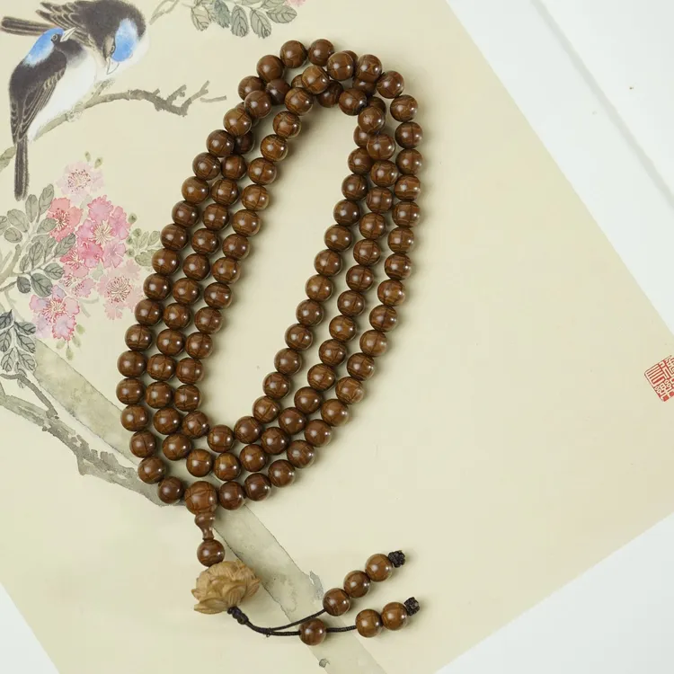 5A级六道木手链高货收藏级8mm×108颗念珠手持车挂满花满纹脖挂