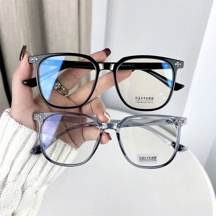 新款网红TR90方框女韩版防蓝光眼镜可配近视度数素颜眼镜架平光镜
