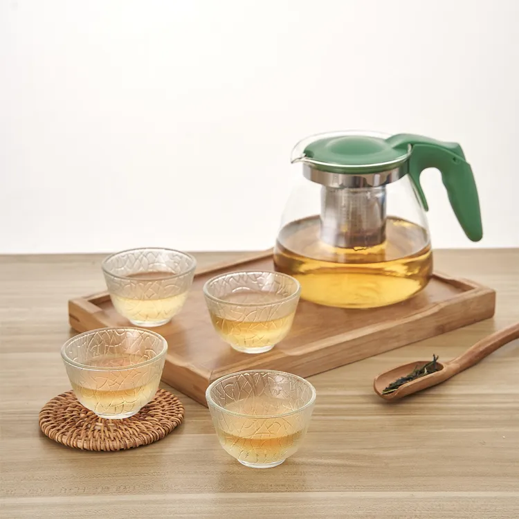 五件套包邮透明茶具家用一壶四杯防烫茶壶破损包赔加厚耐热耐热