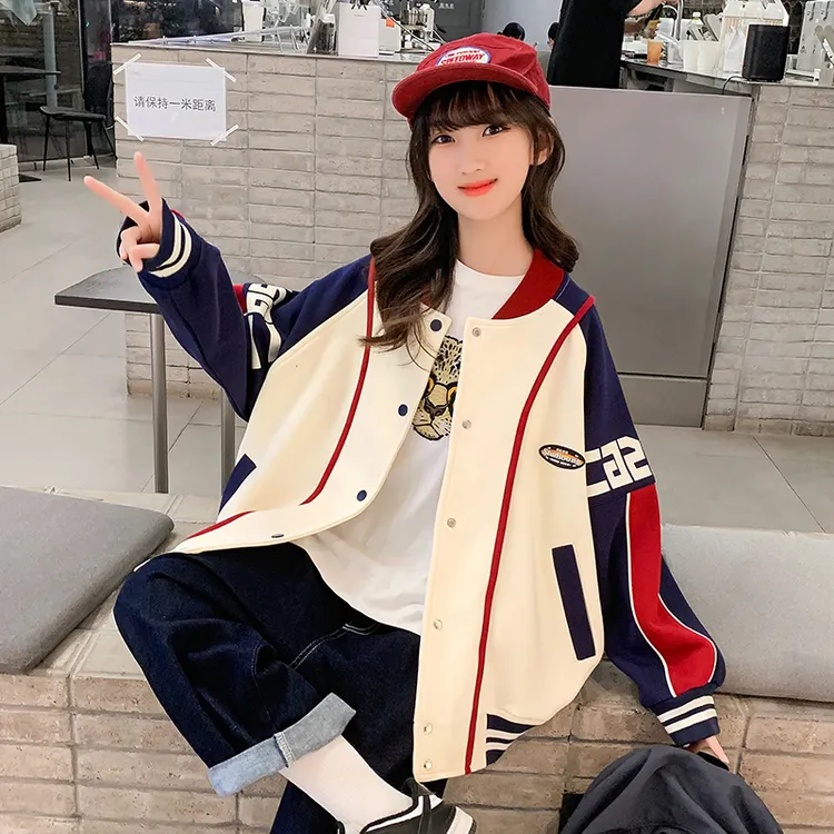 女童棒球服外套2025春款新款洋气高品质童装中大童潮款6-12岁秋款