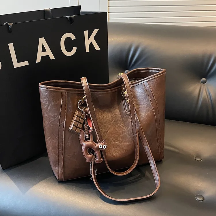 大容量包包女秋冬百搭2024新款时尚单肩包休闲复古上课通勤托特包