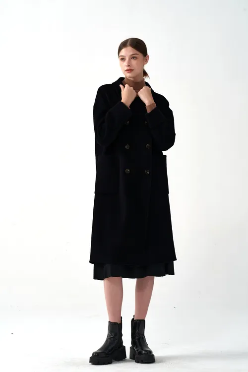 羊毛大衣秋冬长款过膝风衣大衣外套时尚新款