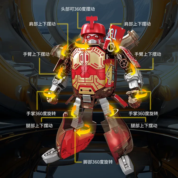 【孩子很喜欢的礼物】可乐瓶变形机器人汽水武士机甲儿童益智潮玩