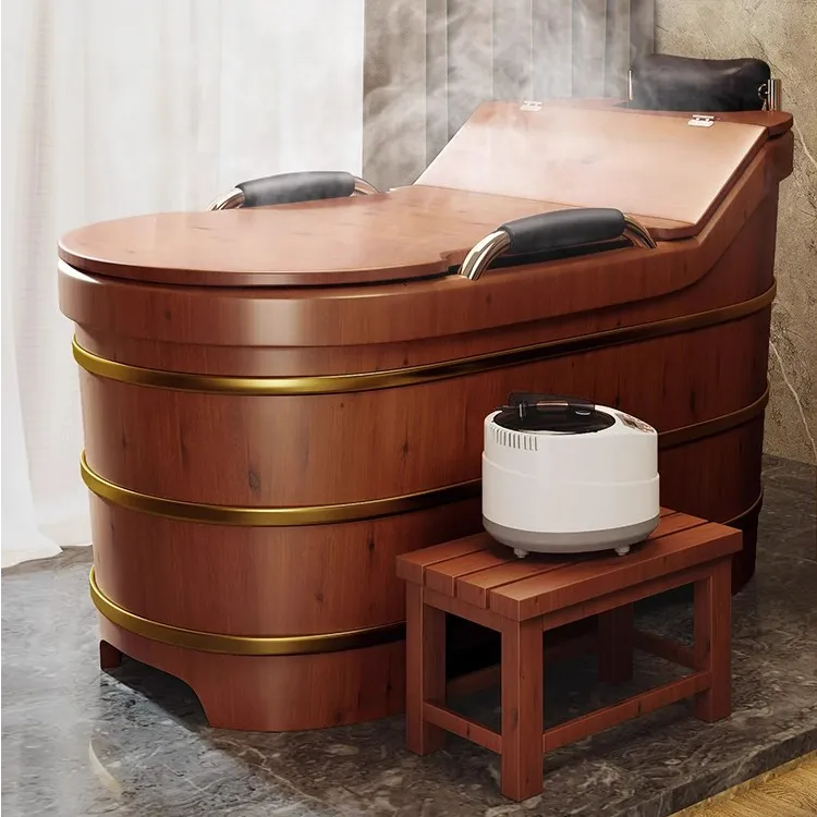 香柏木桶泡澡桶成人全身家用实木泡澡扶手浴桶盆汗蒸桶老人洗澡桶