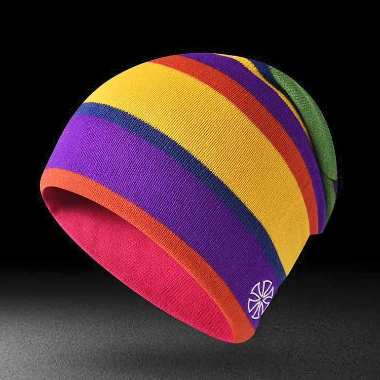 屲牌 【wa】0048 双层针织宽松冬季保暖户外运动跑步时尚帽子