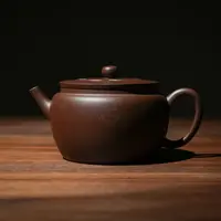 【亘古】《繁花》精工半手 一厂老紫泥 约150cc 手工紫砂壶