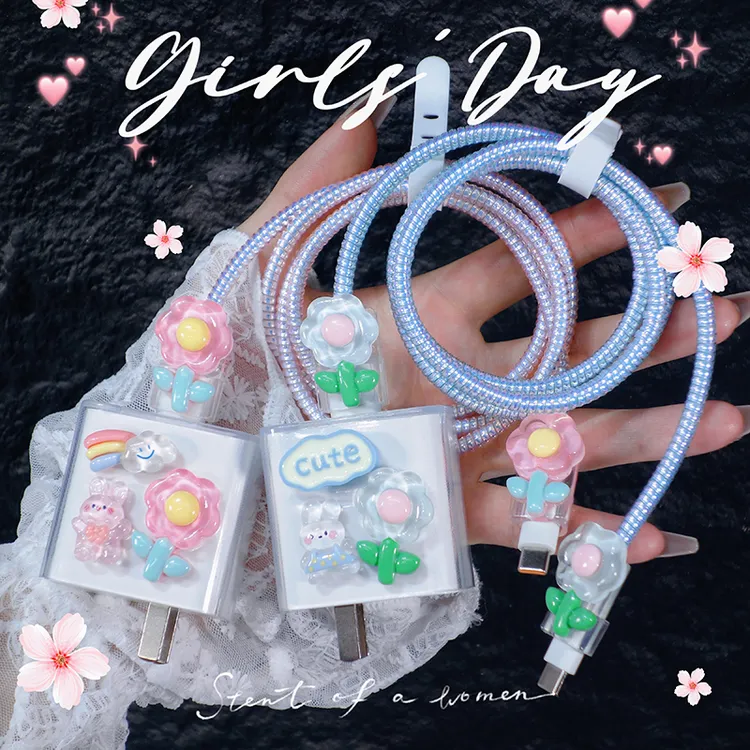 适用oppo充电器保护套华为vivo小米荣耀手机数据线67w快充防断头商品图