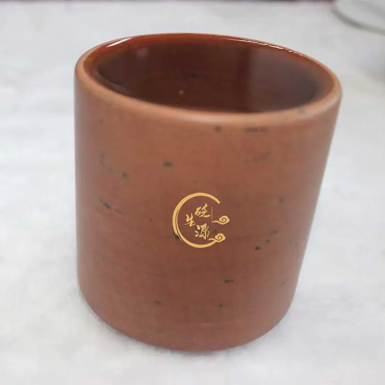 【砭琬】砭生源天然正品泗水砭石水杯茶杯 弱碱性砭石杯子