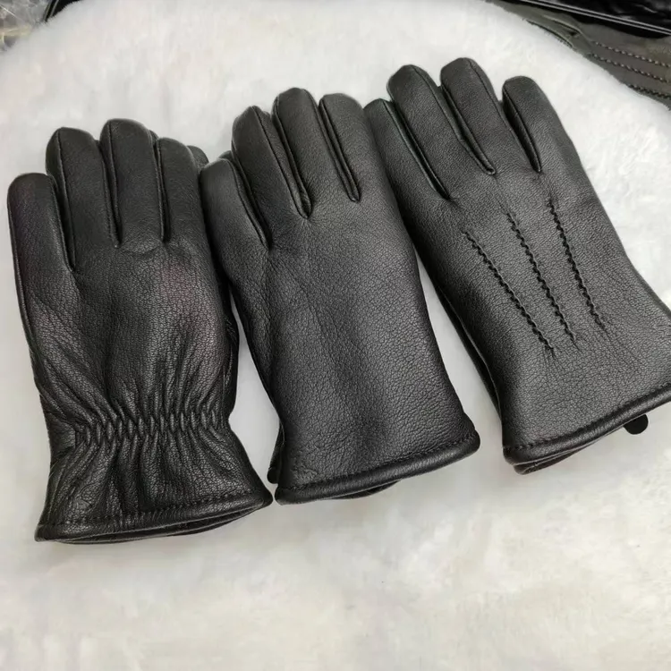 男士真皮加绒加大特厚冬季户外骑行骑摩托车防风保暖分指手套加厚