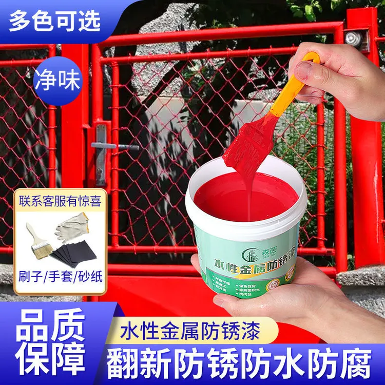 水性漆防锈漆油漆铁板铁门栏杆防腐家用免除锈金属漆翻新环保无味