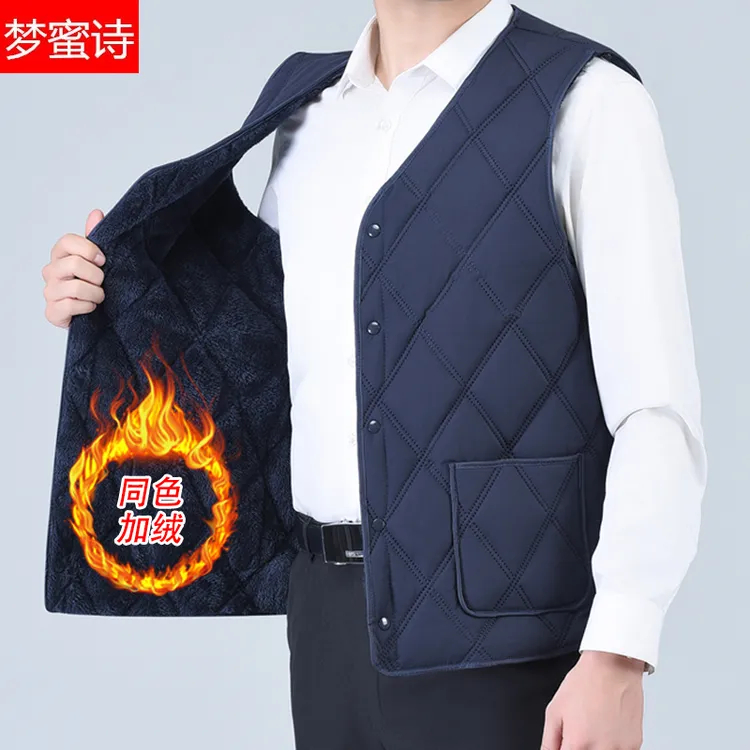 男士2025秋冬新款加绒马甲中老年人加厚保暖马甲女款2025新款爆款