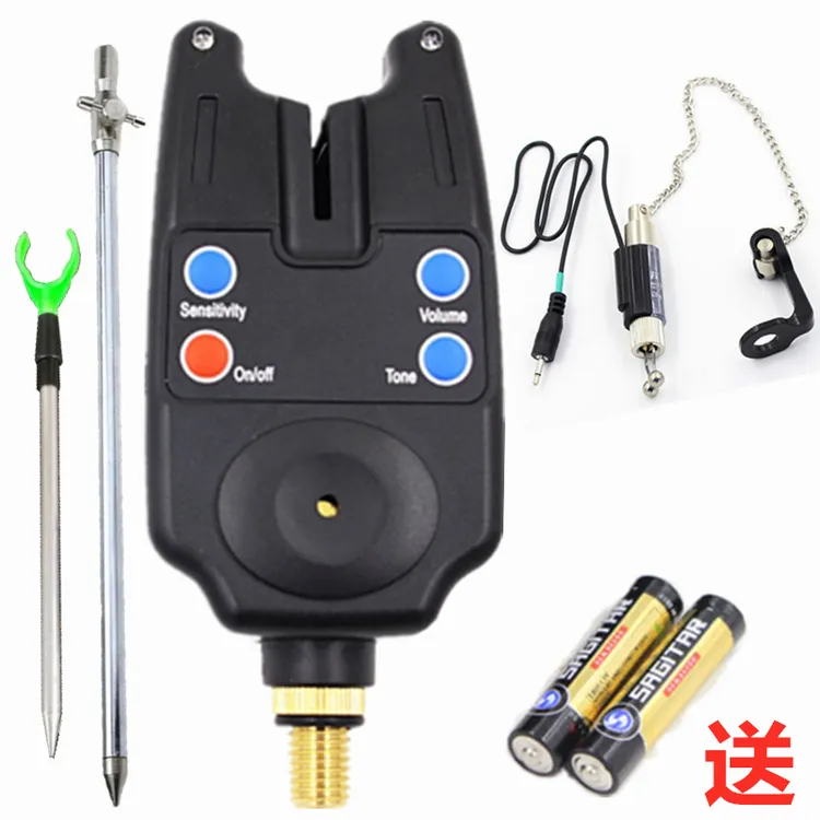 吉鲤部落静逸欧式钓鱼报警器防水带灯回线海竿欧鲤钓酷诺电子铃铛