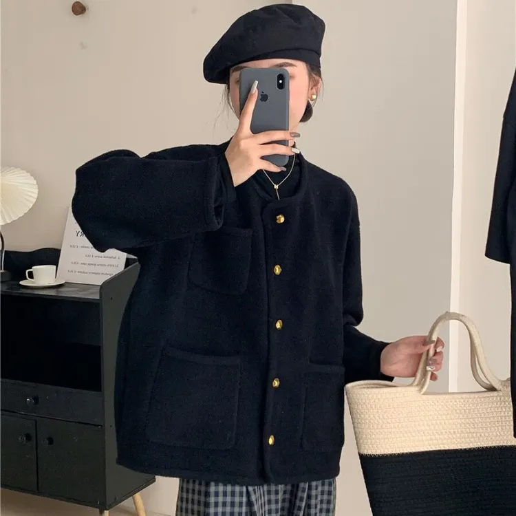 针织开衫女2025春秋季新款洋气百搭法式轻奢小香风小个子毛衣外套