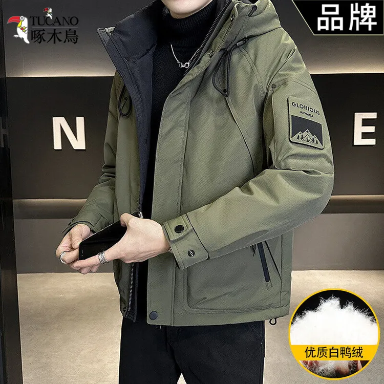 TUCANO/啄木鳥男士羽绒服冬季工装保暖潮流2025新款休闲鸭绒外套