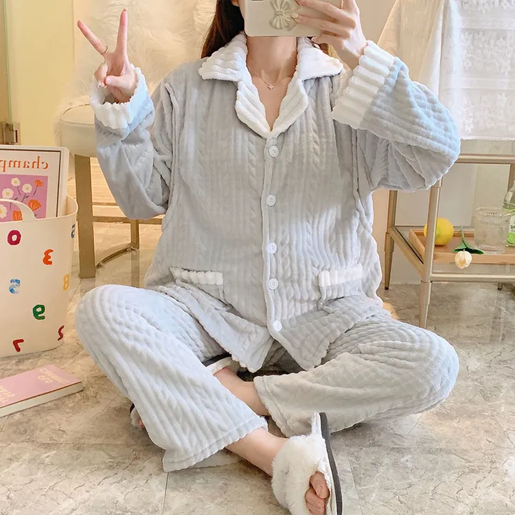 【亏本清仓】孕妇睡衣冬季产后哺乳加厚加绒产妇秋冬款珊瑚绒月子服