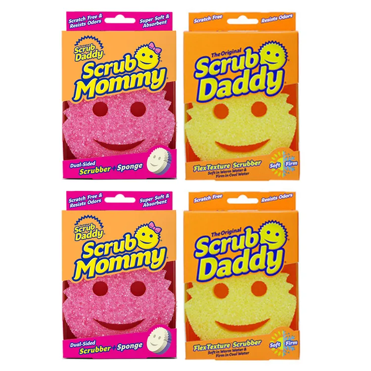 直播同价ScrubDaddy多功能经典魔力擦洗碗海绵擦2只daddy2只mommy