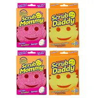 直播同价ScrubDaddy多功能经典魔力擦洗碗海绵擦2只daddy2只mommy