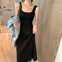 现货/ 秋季伴侣【可搭遍衣橱所有外套】百搭背心裙吊带打底背心裙