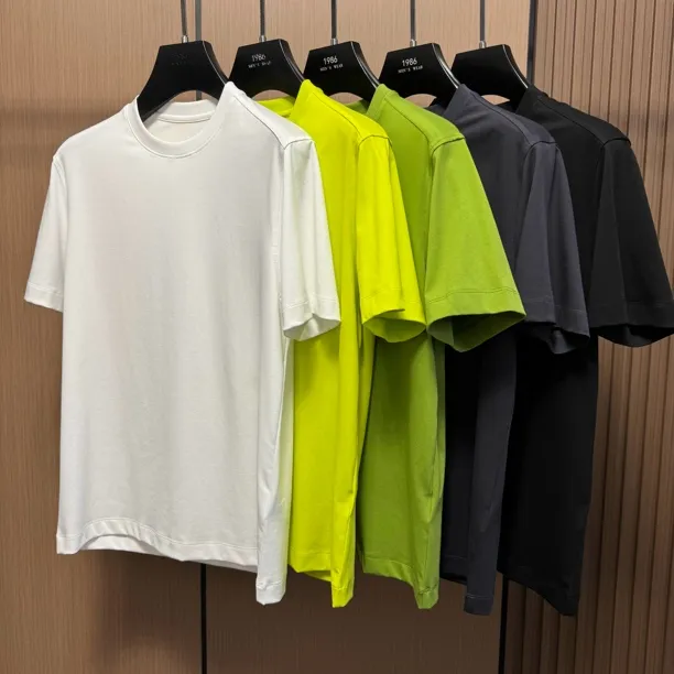 【四季短袖】男士零触感苏匹马棉白小T净版美学纯色短袖701