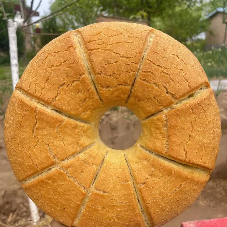 甘肃柴火杂粮面锅盔老酵母发酵草木灰烘烤甘肃柴火馍馍