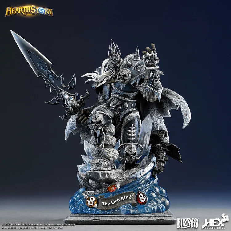 Blizzard暴雪游戏官方正版周边炉石传说巫妖王1:10馆藏雕像