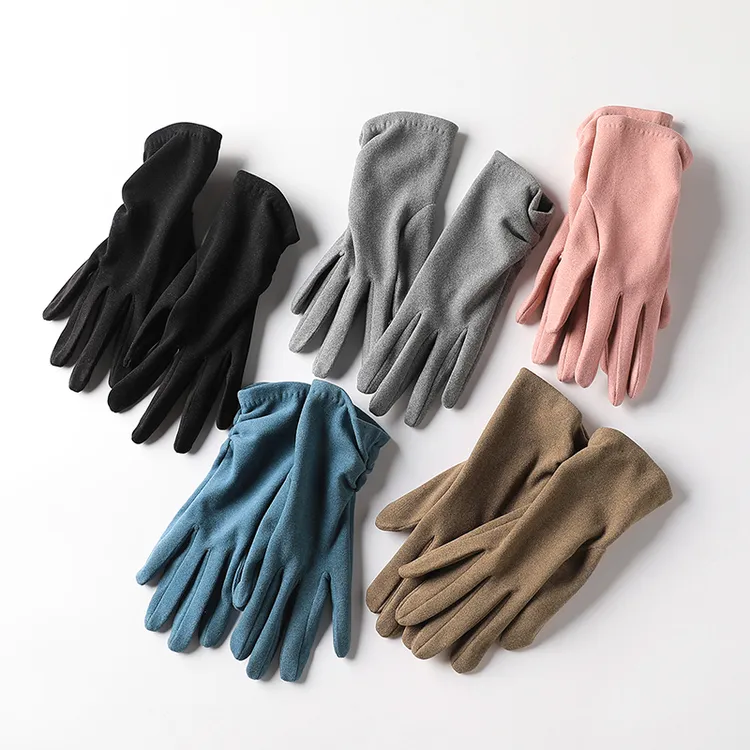 手套2024女款冬季加绒电动车骑行防风保暖德绒薄款可触屏手套女