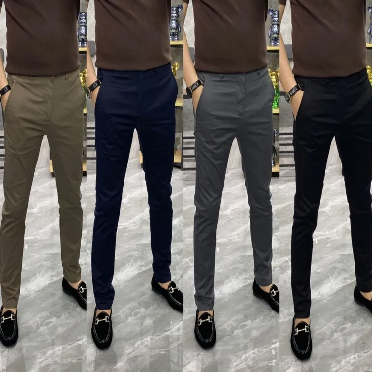 23023-男款男士新款修身显瘦显腿长商务休闲时尚舒适休闲裤