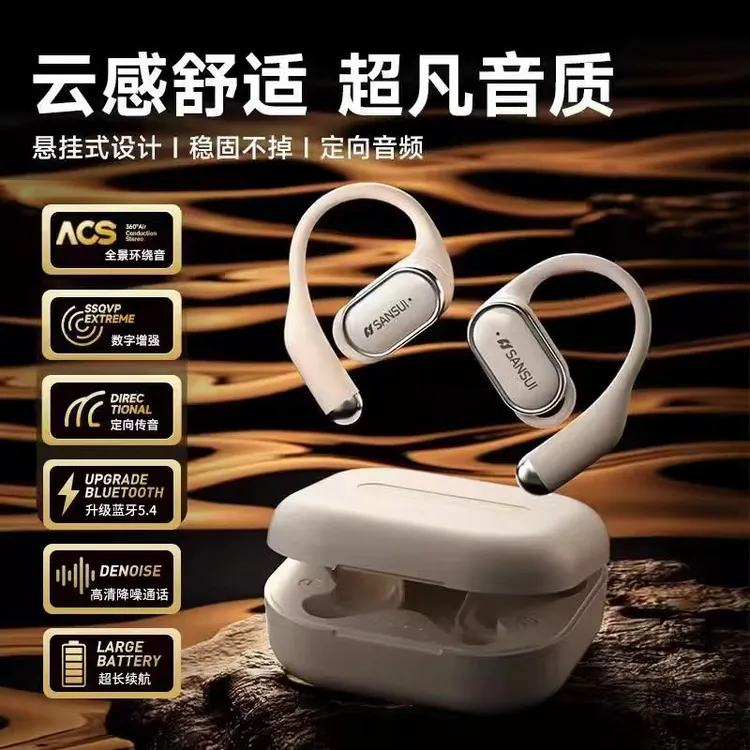 旗舰版5.4蓝牙耳机TW50无线耳机超长续航挂耳式防水