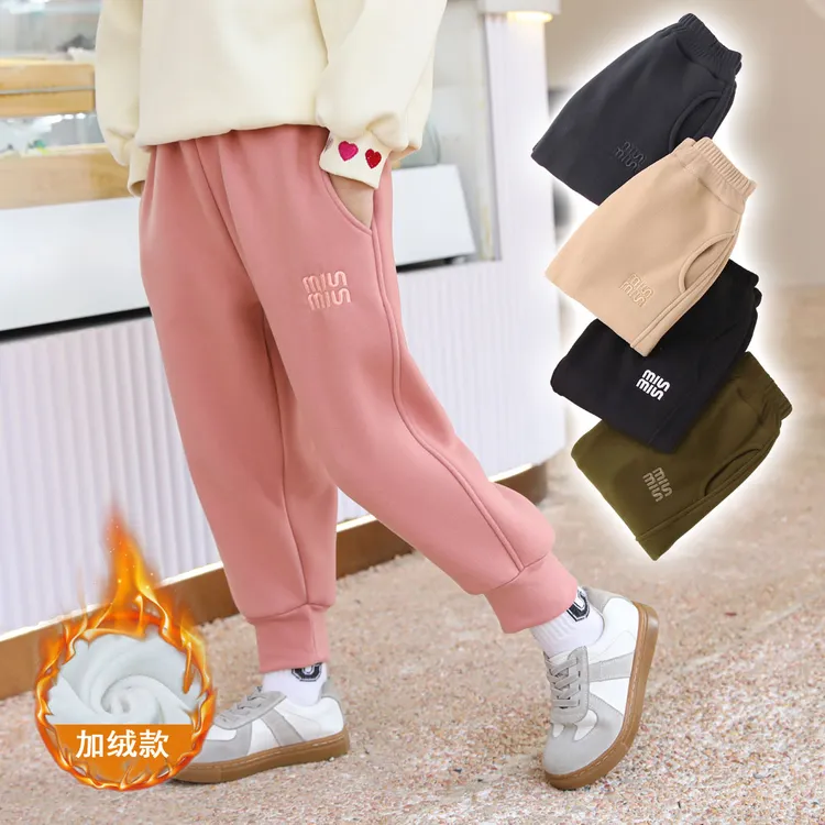 秋冬新品 户外儿童防风裤加厚奥利绒 男女童保暖防风裤 F928