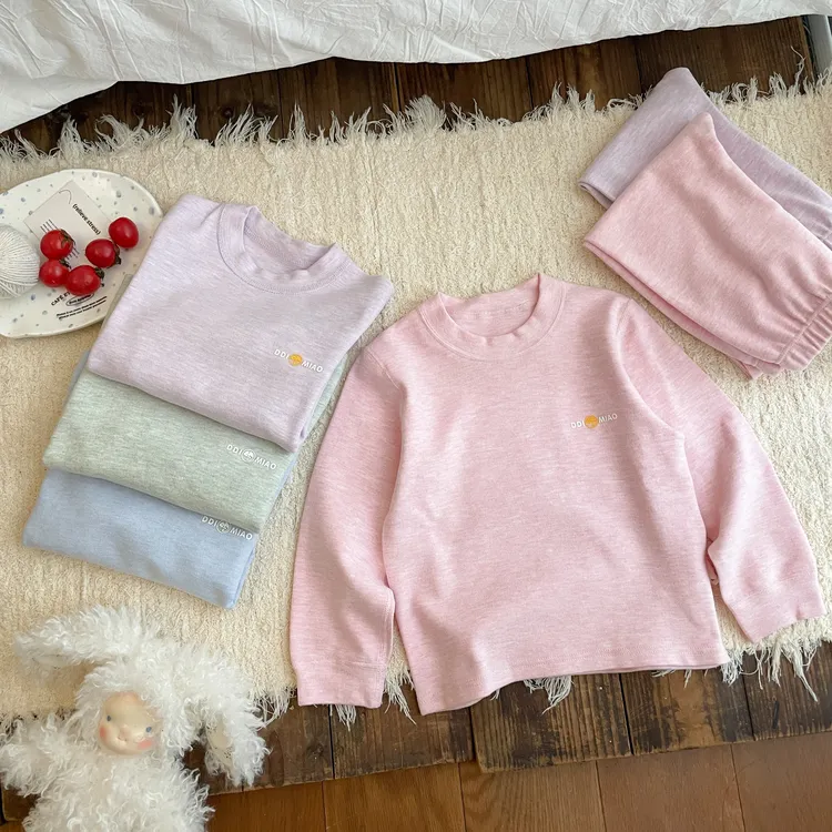 【菲姐专属】儿童保暖加厚纯棉秋冬男女童长袖家居服保暖套头套装