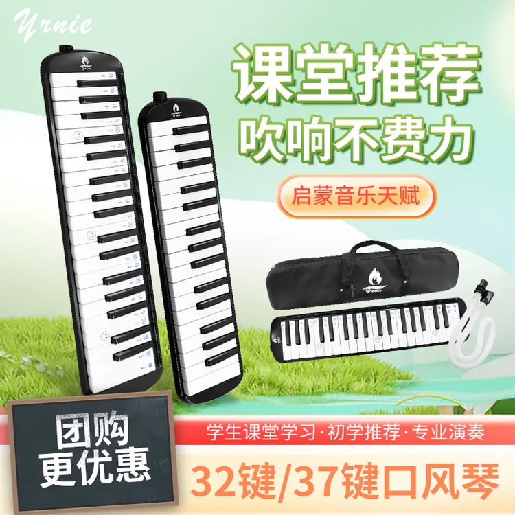 yrnie乐靓专业吹奏口风琴37键32键儿童成人初学演奏乐器
