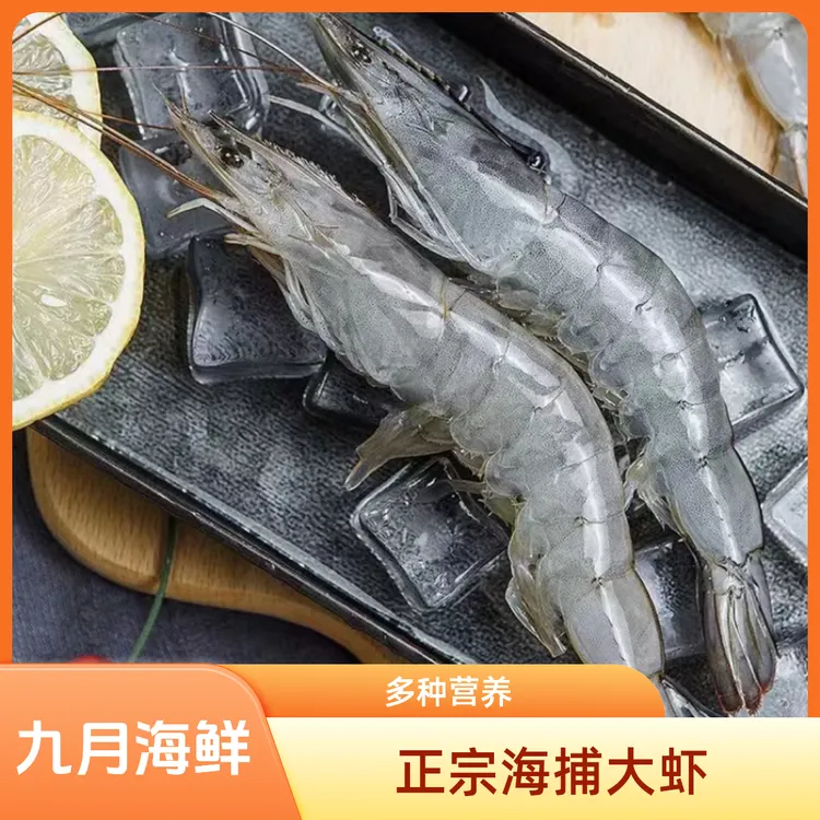 【九月海鲜】桑塔牌南美白对虾正宗海捕大虾 [净重约3.3-3.5斤