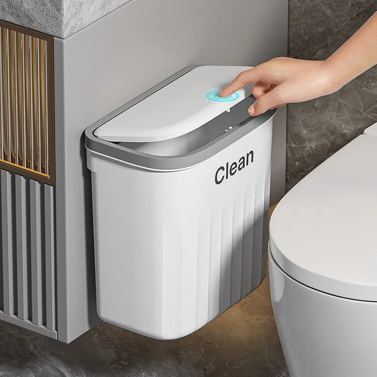 厨房垃圾桶家用壁挂式带盖厕所卫生间客厅纸篓厨余专用挂式收纳桶