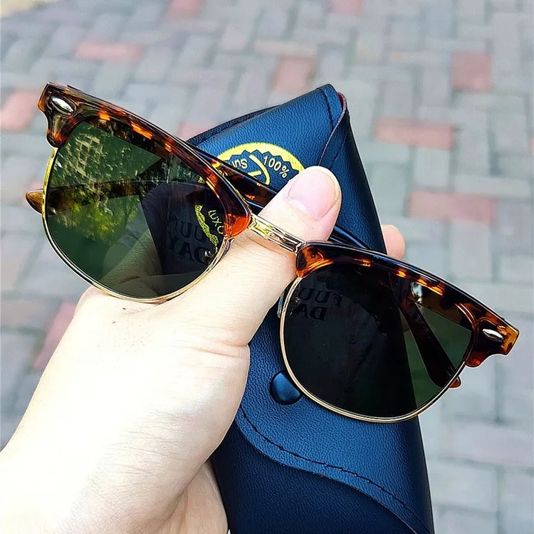 经典半框墨镜偏光太阳镜不挑脸型护眼超清驾驶眼镜3016男士百搭