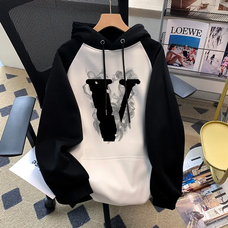 美式复古插肩袖长袖卫衣女款爆款2025新款慵懒风宽松百搭上衣外套